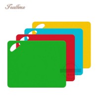 Custom Logo Non Slip 1.2MM Extra Thick PP Folding Kitchen Cutting Board Plastic Cutting Mat Set of 4