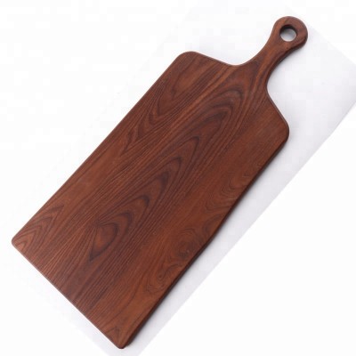 Large Carbonized Ash Wood Vegetable Cutting Board with Handle